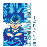 S.Saiyan Blue Tee  Design